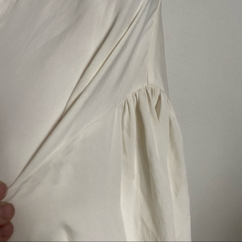 Vince Ruched Back Split Neck Blouse - image 7